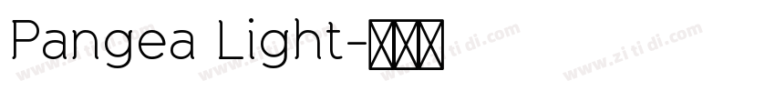 Pangea Light字体转换